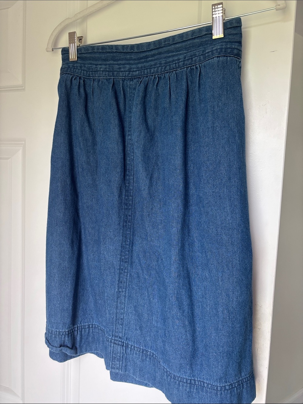 Studio West Blue Denim Midi Skirt